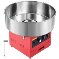 Vevor Suikerspinmachine 1 kW Elektrische Suikerspinmachine Roestvrij Staal Rood voor Verjaardagsfeestjes en Familiebijeenkomsten