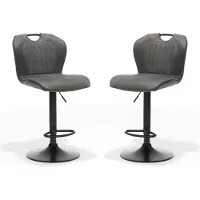 RV Design Verstelbare barkruk Cordoba - Anthraciet (set van 2)