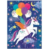 Sonstige Verlage Puzzel - VerJaardag Eenhoorn - Wenskaart 13X18Cm - 12 Stukken - 3 Jaar