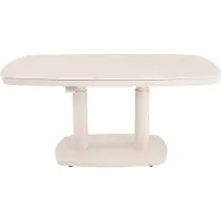 Lesli Living Geneva - Loungetafel - Verstelbaar Deens ovaal 135x83 cm - crème