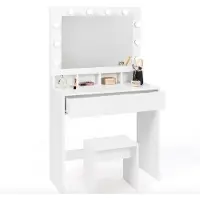 OEM LED-spiegelkruk met 4 vakken en oplaadstation - Hoge kwaliteit - Duurzaam materiaal - Modern design - Praktisch en functioneel - Elegant ontwerp - Ideaal voor dagelijks gebruik