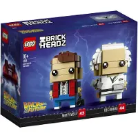 LEGO Marty McFly en Doctor Brown - BrickHeadz 41611