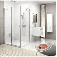 Ravak Douchewand Chrome CPS-100, helder aluminium + transparant, modelnummer 9QVA0C00Z1