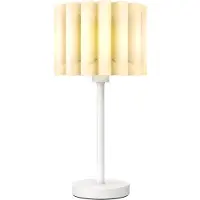 HOMCOM bureaulamp, tafellamp met golvende lampenkap, E27-fitting, wit