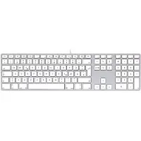 LMP KB-1243, Volledige grootte (100%), Kabel, USB, QWERTZ, Wit