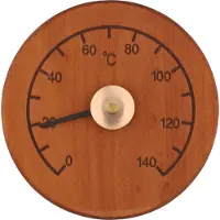4Living Thermometer voor de sauna, gemaakt van olm (een soort beukenhout)