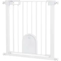 PawHut Huisdierhek ABS, staal 75-82L x 2B x 76H cm Wit
