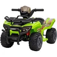 HOMCOM Electroquad 6V, elektrische kinderauto met LED-koplampen, modelnummer 370-189V90