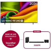 LG 98 Inch NANO 4K UHD AI NU85 Smart TV 2026 & DS80TR - 98NU900B6LB.DS80TR
