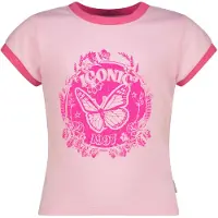 Vingino T-shirt roze Meisjes Katoen Ronde hals Printopdruk - maat 128