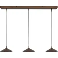 Masterlight 3-lichts hanglamp Ceppo cacao bruin Ø 22cm
