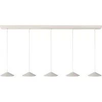 Masterlight 5-lichts hanglamp Ceppo wit Ø 22cm