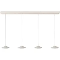 Masterlight 4-lichts hanglamp Ceppo wit Ø 18cm