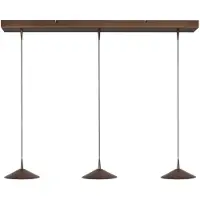 Masterlight 3-lichts hanglamp Ceppo cacao bruin Ø 18cm