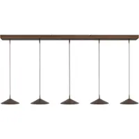 Masterlight 5-lichts hanglamp Ceppo cacao bruin Ø 22cm