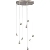 Masterlight 9-lichts hanglamp Talana nikkel Ø 50cm DTW