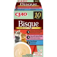 Inaba CIAO Bisque Kattenvoer Natvoer 3 Smaken Maaltijdzakjes 10x40g
