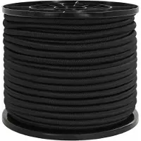 vidaXL Bungee Koorden 8 mm Zwart PP en rubber