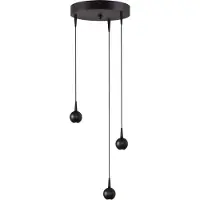 Masterlight 3-lichts hanglamp Talana zwart Ø 17cm DTW