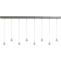 Masterlight 8-lichts hanglamp Talana nikkel Ø 6cm DTW