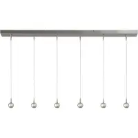 Masterlight 6-lichts hanglamp Talana nikkel Ø 6cm DTW