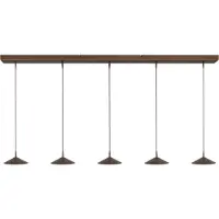 Masterlight 5-lichts hanglamp Ceppo cacao bruin Ø 18cm