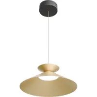 Masterlight Hanglamp Ceppo zwart met goud Ø 45cm met uplight