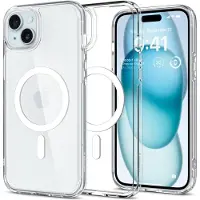 Spigen Ultra Hybrid MagSafe Apple iPhone 15 Hoesje Transparant Wit