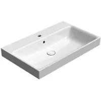 Sapho Nubes Keramische wastafel 80x50cm, wit ExtraGlaze