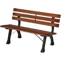 Outsunny tuinstoel, 2-persoons, zitbank, parkbank met rugleuning, koffietafel