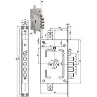 CR Insteekslot met drievoudige vergrendeling, voor Europees cilinderslot, blindmontage, model 2650 PE (2) - (2650PEN-02)