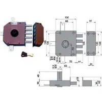 Mottura Slot met vijf vergrendelpunten, te monteren zonder oplegplaat, pompbediend, model 30640 - cilinder ø 30 mm, rechts, 60 mm lang (30640VD60JE)