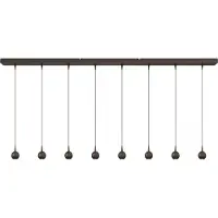 Masterlight 8-lichts hanglamp Talana 160cm cacao bruin Ø 6cm DTW