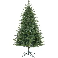 HOMCOM Kunstkerstboom, 180 cm, kerstboom met dichte takken, groen