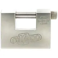 SIKURO "Monobloc"-hangslot 'Titan' van , 84 mm, met 3 gestanste sleutels