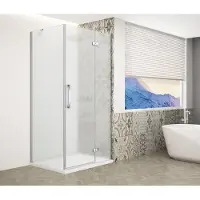 Gelco Trinity Chrome Rechthoekige douchecabine 110x120cm, matglas, rechts