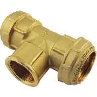 TIEMME T-stuk met vrouwelijke schroefdraad voor polyethyleenbuis, PN 25, , 32x1"x32