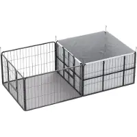 PawHut Werpkist-Staal, Polyester-203L x 102B x 60H cm-Zwart