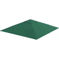Outsunny - Vervangend dak voor paviljoen, paviljoendakbescherming, polyester, groen, 3x3 meter
