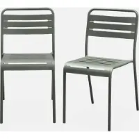 Sweeek - Set van 2 tuinstoelen metaal - amélia