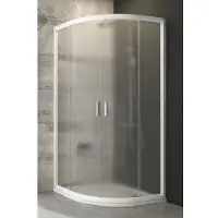 Ravak Blix - Kwart ronde douchehoek vierdelig BLCP4-90, 880-900 mm, wit/glas Grape 3B270100ZG