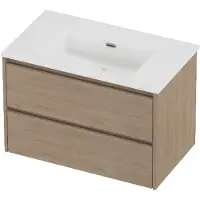 Proline Tribute Badmeubelset Porselein Elegant 80x46x54 cm Mat White Ideal Oak