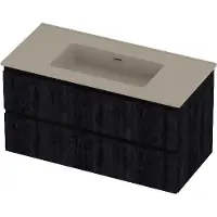 Proline Tribute Badmeubelset Porselein 100x46x54 cm Mat Crème Cotton Charcoal Oak