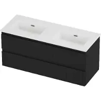 Proline Tribute Badmeubelset Porselein Elegant Zonder Gat 120x46x54 cm Mat White Mat Zwart