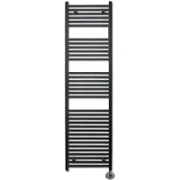 Sanicare Elektrische radiator lumara hv+ 170x50 cm 1026 watt mat zwart thermostaat chroom rechts