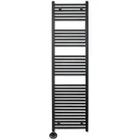 Sanicare Elektrische radiator lumara hv+ 170x50 cm 1026 watt mat zwart thermostaat zwart links