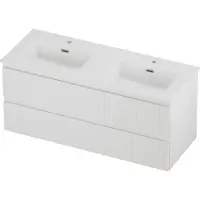 Proline Tribute Badmeubelset Porselein Elegant Gefreesd 120x46x54 cm Glans Wit Mat Wit