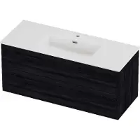 Proline Tribute Badmeubelset Porselein Elegant Enkel 1 Gat 120x46x54 cm Glans Wit Black Oak
