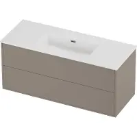 Proline Tribute Badmeubelset Porselein Elegant 2 Laden 120x46x54 cm Glans Wit Clay Beige