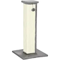 PawHut Kraboom, 81 cm krabpaal, sisal krabboom met krabbal, grijs